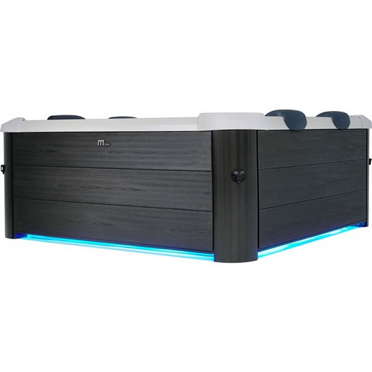MSpa Frame Series Oslo 6-Person Square Hot Tub with UVC/Ozone Sanitization and Hydromassage Jet - Wi-Fi Enabled