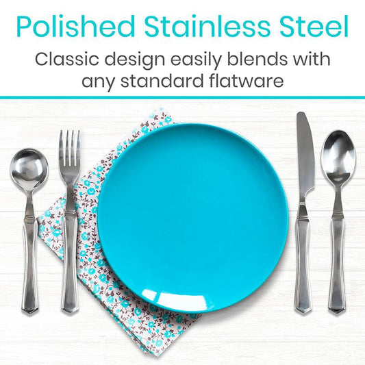 Weighted Utensil Set - Silver - weighted-utensil-set