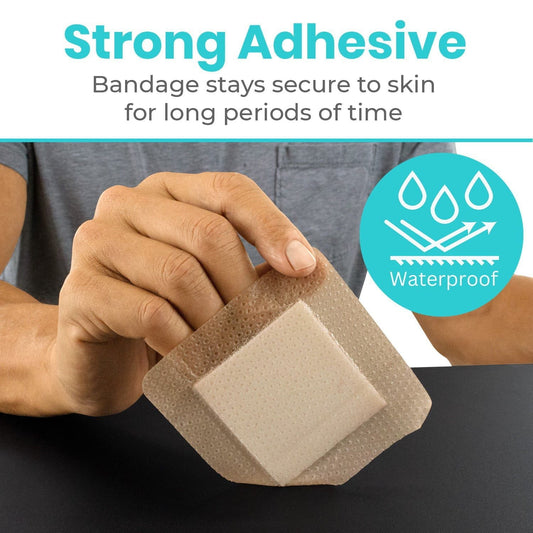 Silicone Foam Dressing - 4 inch - adhesive-bordered-foam-dressing-sterile