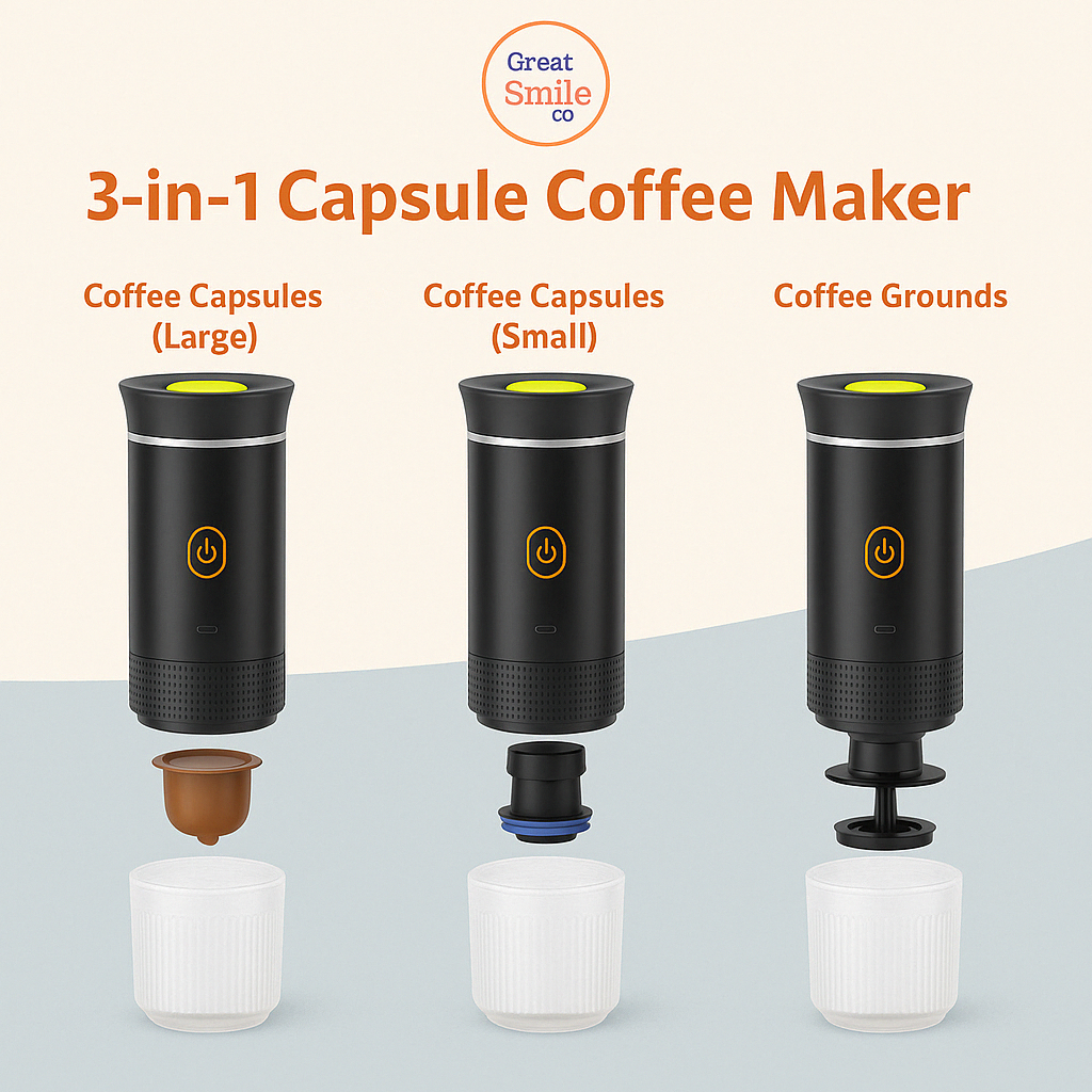 JetBrew 3-in-1 Travel Espresso Maker – Rechargeable & Capsule Ready