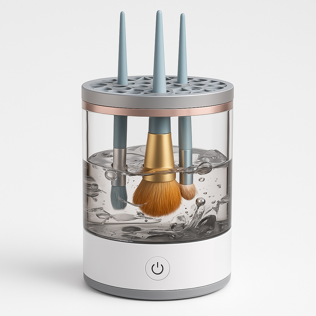 GlowSpin™ Makeup Brush Cleaner – Electric Deep Clean & Quick Dry