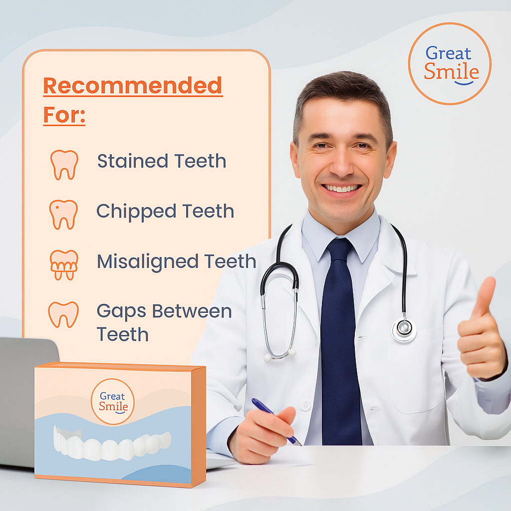 BrightSmile™ Snap-On Veneers – Instant White, Natural, Comfortable Fit